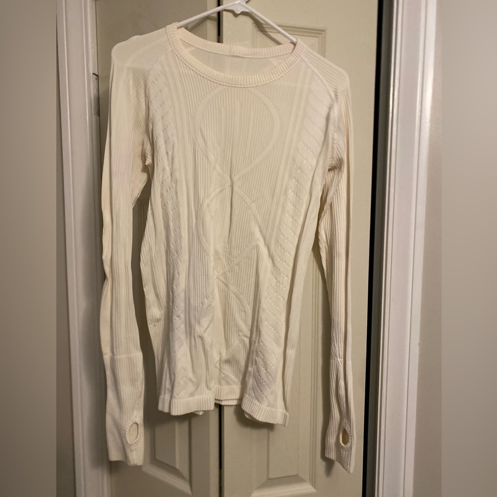 lululemon athletica Cream Long Sleeve Top